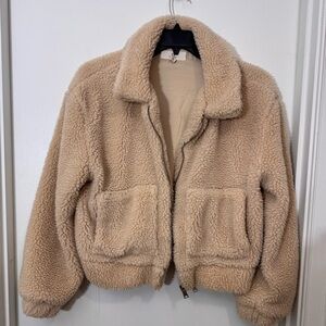 Thread & Supply Tan Teddy Sherpa Jacket